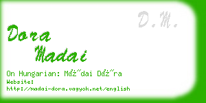 dora madai business card